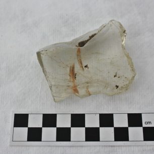Piece of thick glass found on Kenley Airfield, possibly from a lens