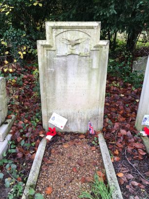 The grave of Pilot Officer Scott in St. Luke's churchyard, Whyteleafe. 2019 | Linda Duffield