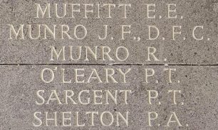 F/Lt. P. T. O'Leary remembered on the Runnymede Memorial.  | Jane Collman Williams