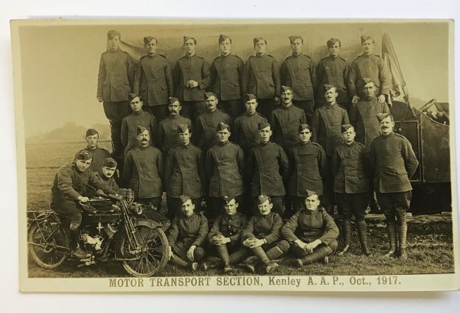 Motor Transport Section. Kenley A.A.P. Oct. 1917. | Roger Packham