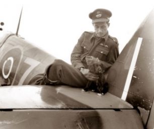 Pilot Officer William T. Lane with 