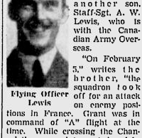 Flying Officer Raymond Grant Lewis