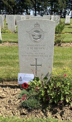 The grave of Sgt. Ivor Morrison Brown. May 2022.  | Jane Collman Williams