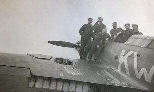 Unknown personnel with No.615 squadron Hurricane | Merlewood Estate Office