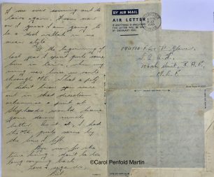 Letter from 'Dutch' Hugo to 'Pat' Glover, July 1945.  | Carol Penfold Martin