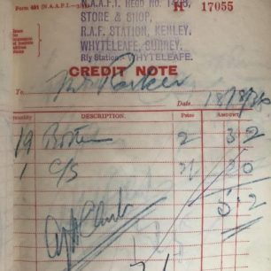 N.A.A.F.I. Duplicate Credit Note Book - 1936. | Jason Hopkins