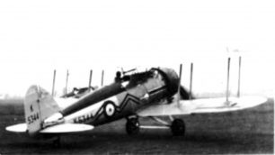 Gloster Gauntlet K5344 - one of the aircraft involved in the collision, though which pilot was flying it remains unknown. 