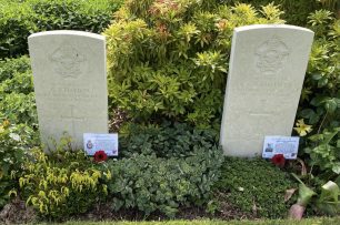 Haydon and Chapman buried side by side in Longuenesse (St. Omer) cemetery.  | Jane Collman Williams