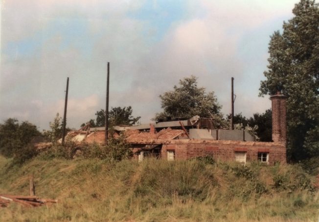 Kenley's Original Operations block during demolition, 1980. | Courtesy of Robin Grainger