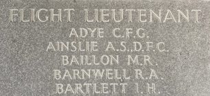 F/Lt. Adye remembered on the Runnymede Memorial.  | Jane Collman