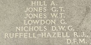 F/Sgt. Jones remembered  on the Runnymede Memorial, panel 11.  | Jane Collman Williams 