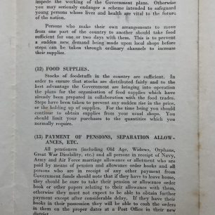 'War Emergency Information and Instructions' leaflet, 4/9/1939. Page 7.  | Robin Grainger