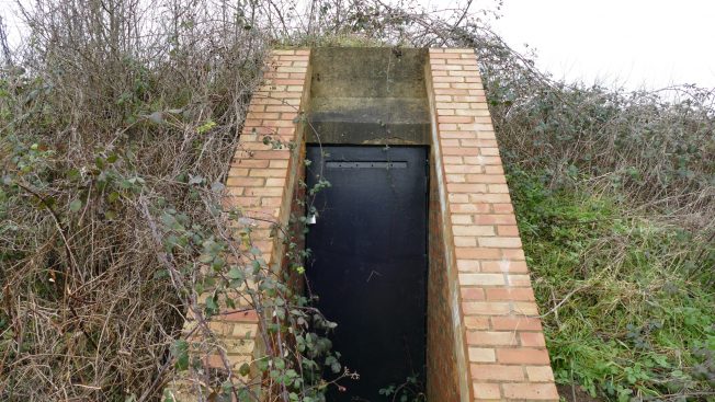 Blast Pen 4 Rear Doorway from January 2021 showing three element lintel. | Neil Broughton