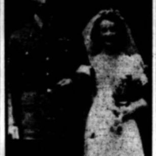 Sgt. George Hatch on his wedding day, with his bride Miss Irene Dewey. (Apologies for the poor quality photo) | Hampshire Advertiser, 8/7/1939.