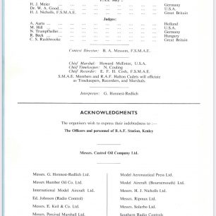 1962 World RC Aerobatic Championships Programme. Page 4.  | GBRCAA