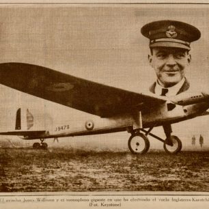 S/Ldr. Jones-Williams (inset) and the Fairey Monoplane.  | Graceta Deportiva 2/5/1929