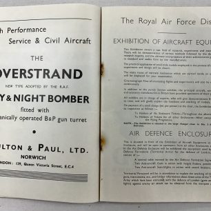 Programme for the RAF Display, Hendon, 1934. Page 34-35. 
