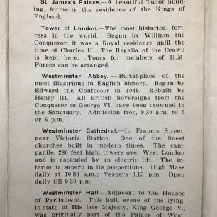 Knights of Columbus Leaflet. Page 6, In and Around London. 