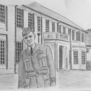 Group Captain Francis Victor Beamish, DSO and Bar, DFC, AFC, in front of the Officers' Mess, RAF Kenley.  | Tony Harding 