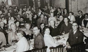 The Club's Christmas party in 1957, held at the Co-op Hall Woodcote Grove Rd, Coulsdon.  | The History of The 35 Club by Margaret Davison