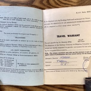 LAC Tyrrell, Service and Release Book. Pages 16 and 17.  | Walter James 